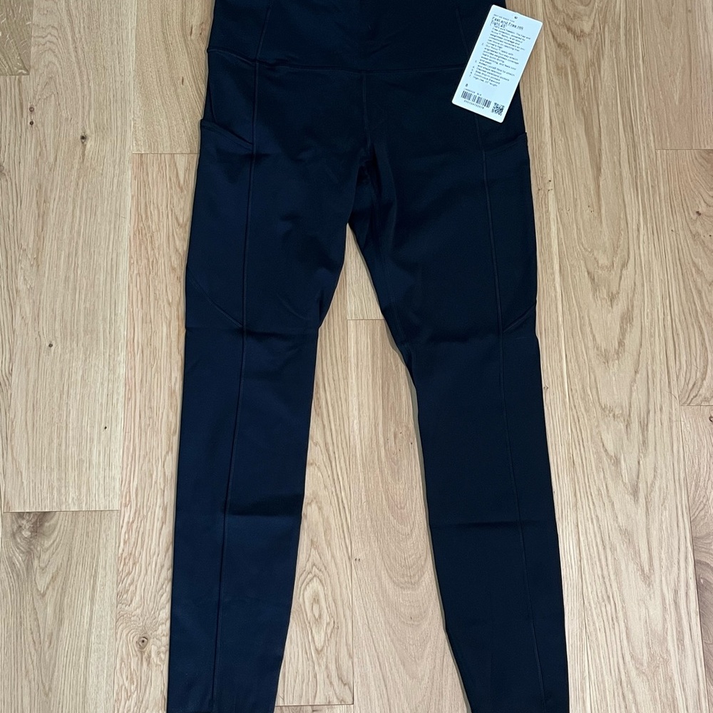 NWT Lululemon Fast and Free Midnight Black Leggings